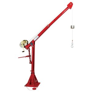 Portable Davit Crane 5PT10 with manual winch, wire and pedestal base