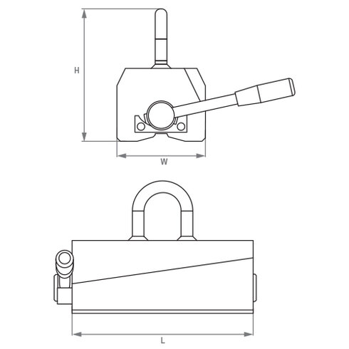 Lifting Magnet NEO HOT drawing